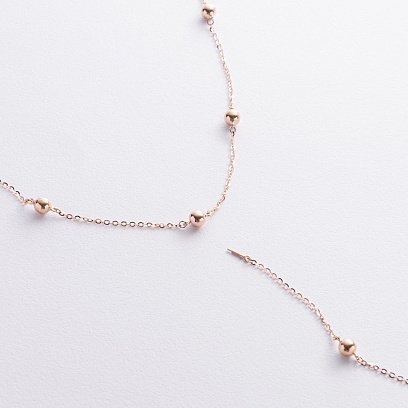 Колье 2 в 1 "Шарики" в красном золоте кол02572 №3