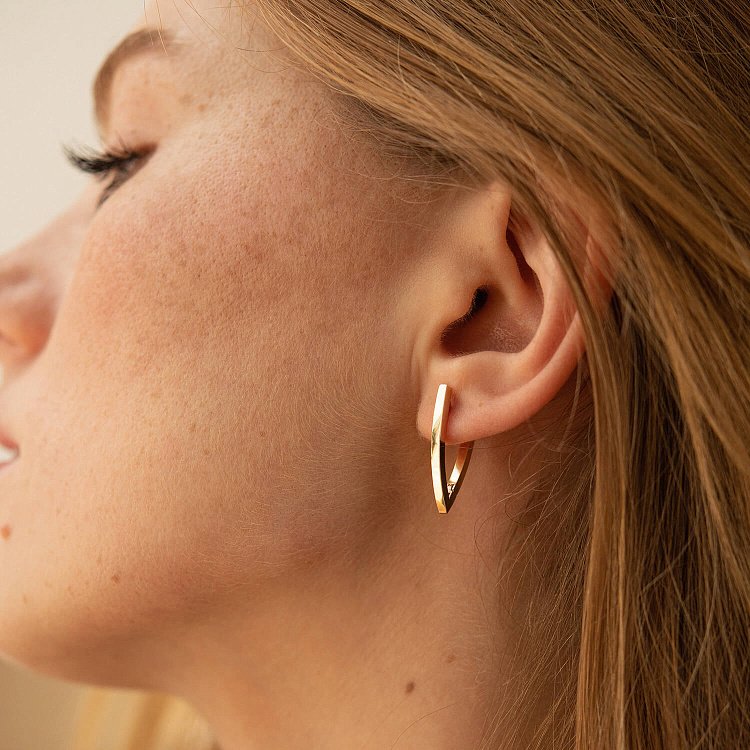 Сережки "Венді" у жовтому золоті с08520 від ювелірного магазину Онікс - 1