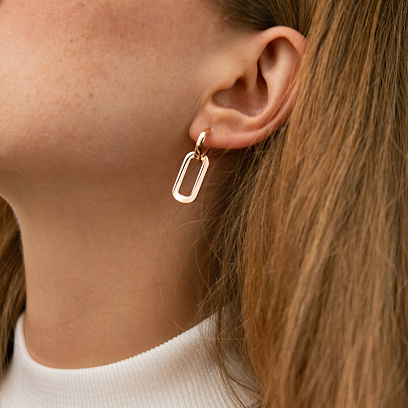 Серьги "Roxana" в красном золоте с09203 №4