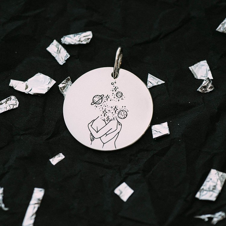 Серебряный кулон "Ты моя вселенная" 133090всел от ювелирного магазина Оникс - 3