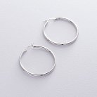 Срібні сережки-кільця 122566 от ювелирного магазина Оникс - 1