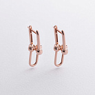 Серьги "Фантазия" в красном золоте (mini) с09516 от ювелирного магазина Оникс