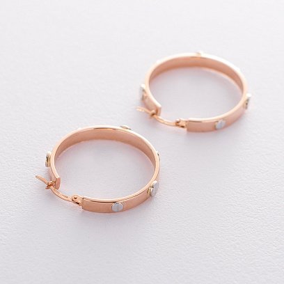 Золотые серьги - кольца с06416 №3