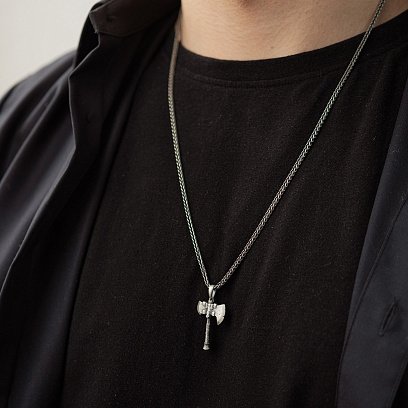 Серебряный кулон "Топор викинга" 7041 №2