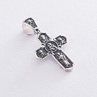 Срібний хрест "Розп'яття Христове" (чорніння) 133009 от ювелирного магазина Оникс - 3