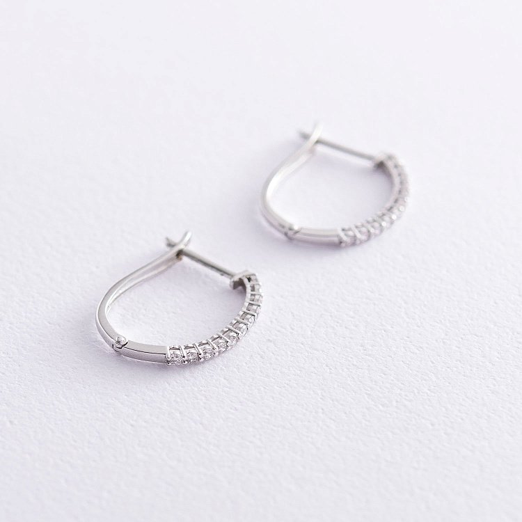 Золоті сережки з діамантами с2827 від ювелірного магазину Онікс