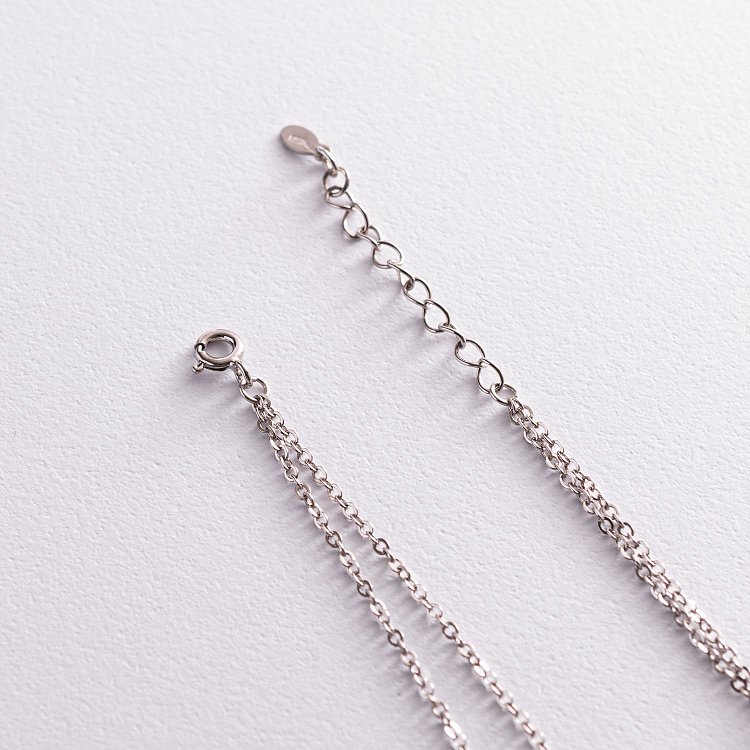 Подвійне срібне кольє з кульками 181133 від ювелірного магазину Онікс - 5