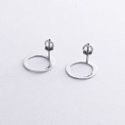 Сережки - пусети "Орбіта" в сріблі 7087 от ювелирного магазина Оникс - 4