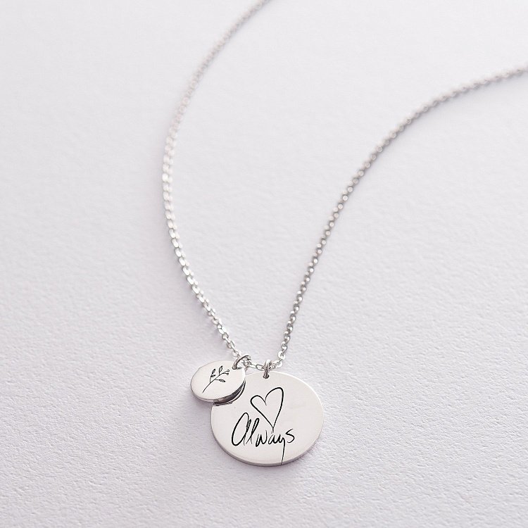 Серебряное колье с гравировкой "Тайный смысл" 18977т от ювелирного магазина Оникс - 2