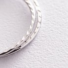Серьги - кольца в белом золоте (2.8 см) с07151 от ювелирного магазина Оникс - 2
