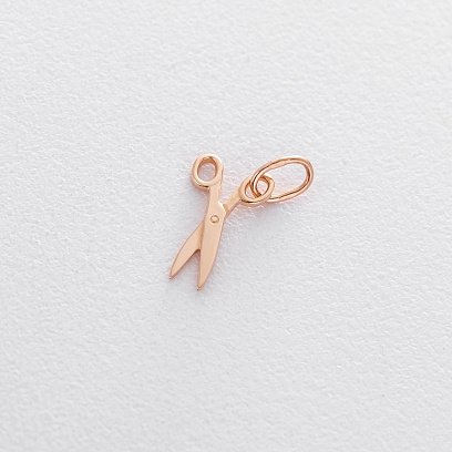 Золотой кулон "Ножницы" п01171
