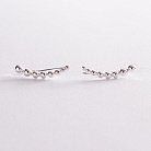 Срібні сережки - клаймбери "Кульки" 123221 от ювелирного магазина Оникс - 3