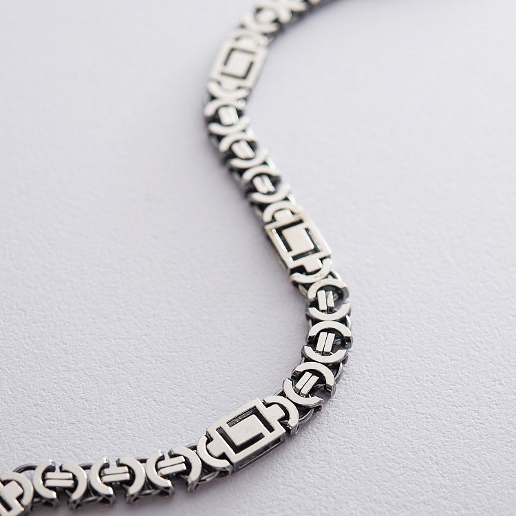 Чоловічий срібний браслет (Євро Версаче 0.8 см) ч0217020 від ювелірного магазину Онікс - 2