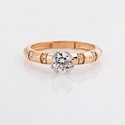Золотое помолвочное кольцо с фианитами к04900 от ювелирного магазина Оникс - 2