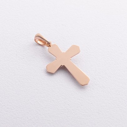 Крестик с распятием (красное, белое золото) п03999 №2