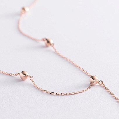 Колье "Шарики" в красном золоте кол01953 №7