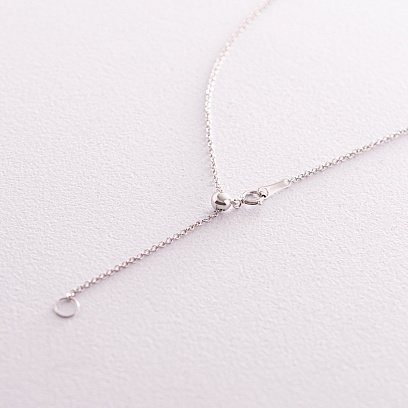 Золотое колье с одним камнем (бриллиант) колб0082са №7