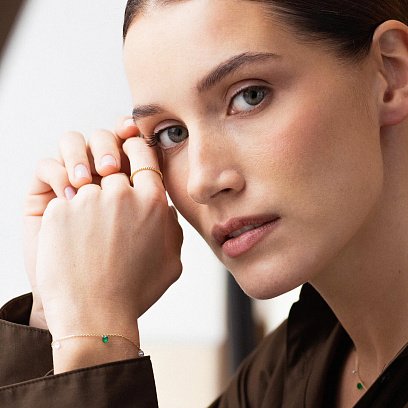 Кольцо "Косичка" в желтом золоте к07129 №4