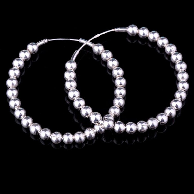 Серьги "Кольца" (40мм) 12540 от ювелирного магазина Оникс - 1