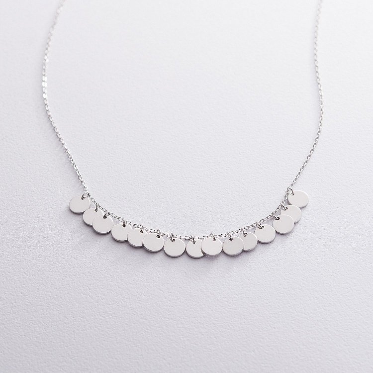 Колье "Монетки" в серебре 18951 от ювелирного магазина Оникс