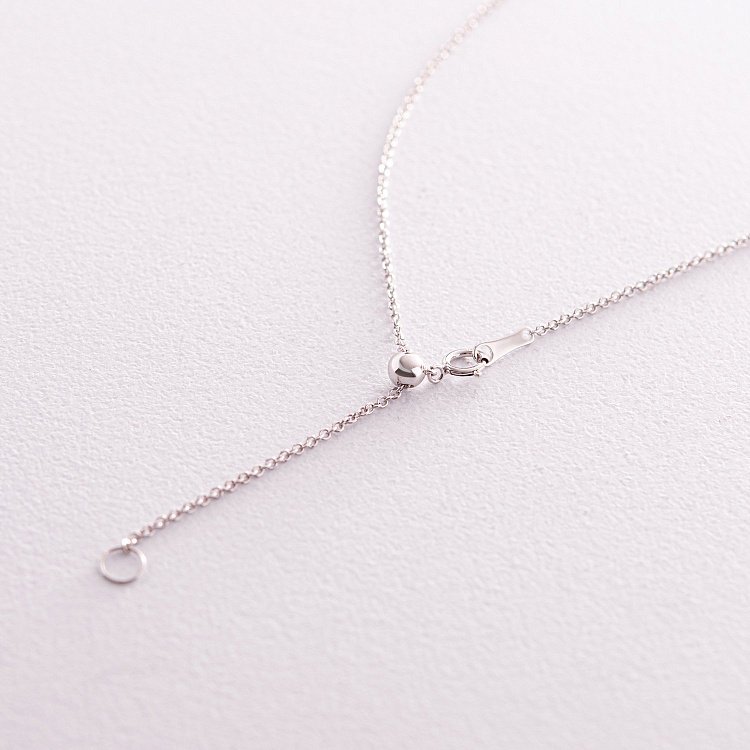 Золотое колье с одним камнем (бриллиант) колб0082са от ювелирного магазина Оникс - 6