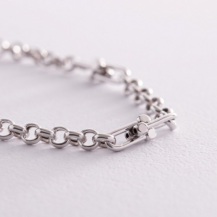 Браслет "Фантазія" у білому золоті б05195 від ювелірного магазину Онікс - 2