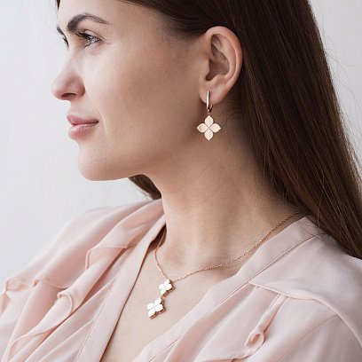 Золоті сережки "Конюшина" с06525 №2