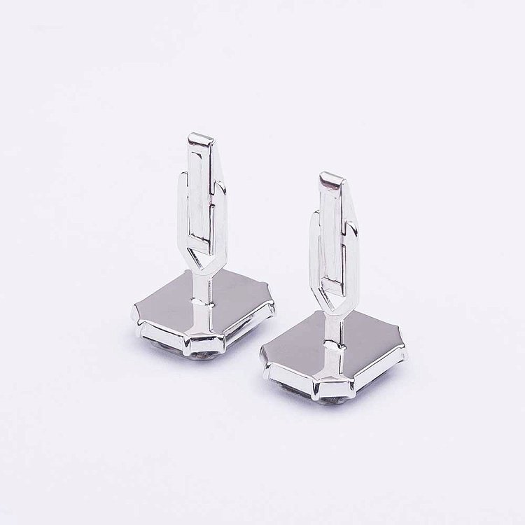 Золоті запонки з фіанітами зап00046 від ювелірного магазину Онікс - 2