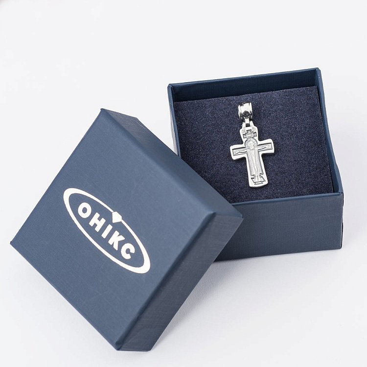 Срібний хрестик "Розп'яття. Божа Матір "Оранта " 13443 від ювелірного магазину Онікс - 2