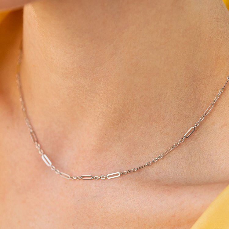 Кольє - ланцюжок у білому золоті кол02387 від ювелірного магазину Онікс - 1