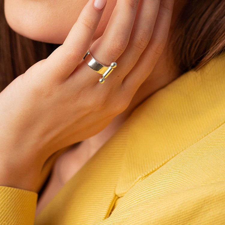 Серебряное кольцо "Новый стиль" 112216 от ювелирного магазина Оникс - 4