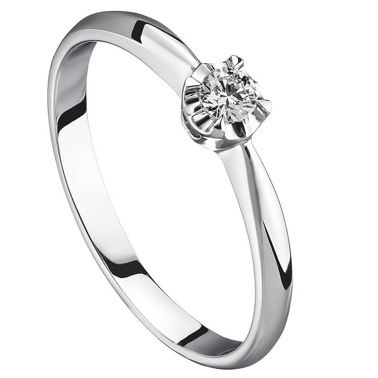 Золота заручальна каблучка з діамантом zberdh65 від ювелірного магазину Онікс