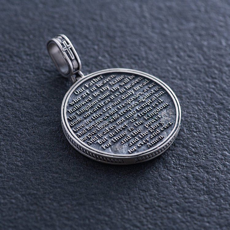 Срібна підвіска "Last supper. Pray for us (Таємна вечеря)" 7101 від ювелірного магазину Онікс - 4