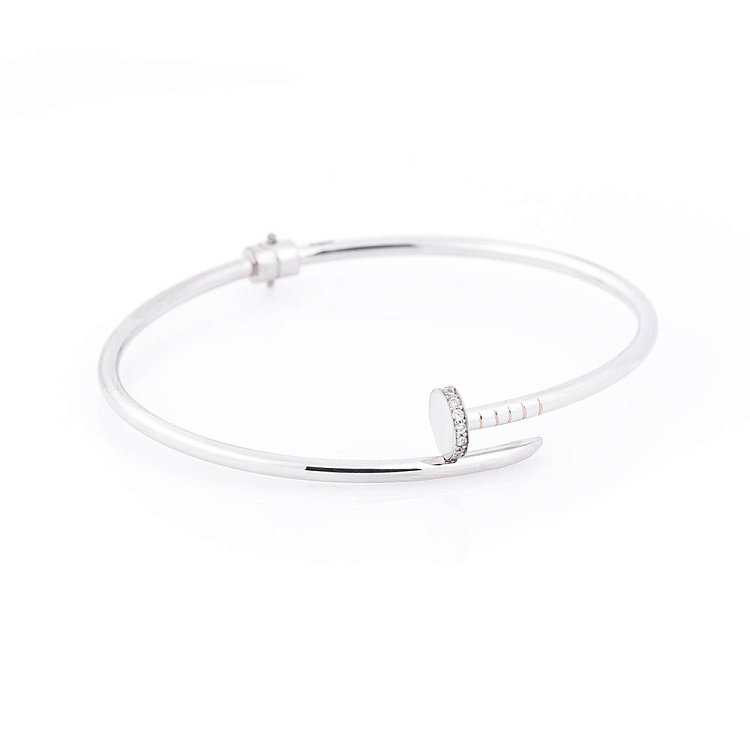 Золотий браслет "Цвях" (фіаніти) б02524 від ювелірного магазину Онікс