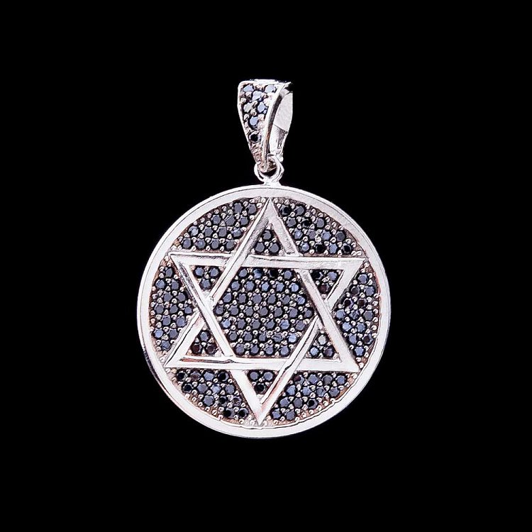 Золотая подвеска "Звезда Давида" с фианитами п02421 Золотая подвеска "Звезда Давида" с фианитами п02421 от ювелирного магазина Оникс