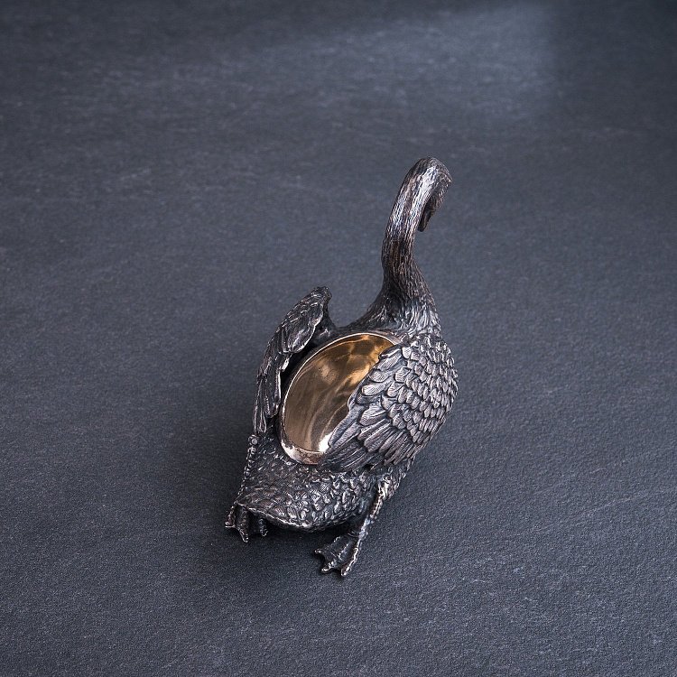 Срібна паштетніца ручної роботи "Лебідь" сер00022 від ювелірного магазину Онікс - 2