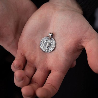 Срібний кулон "Знак зодіаку Скорпіон" 133221скорпіон №7