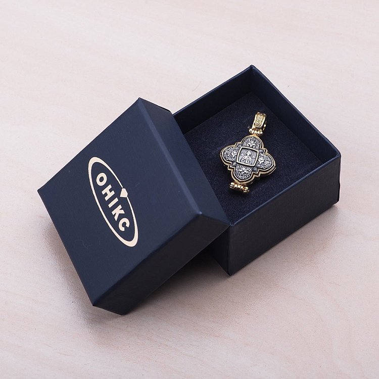 Срібний мощевик з позолотою 132355 від ювелірного магазину Онікс - 12