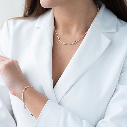 Золотой браслет "Сердечко" б03946 №2