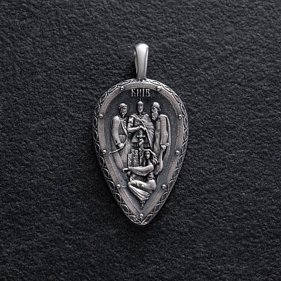 Серебряный кулон "Київ. Брати Кий, Щек, Хорив та їхня сестра Либідь" 133217