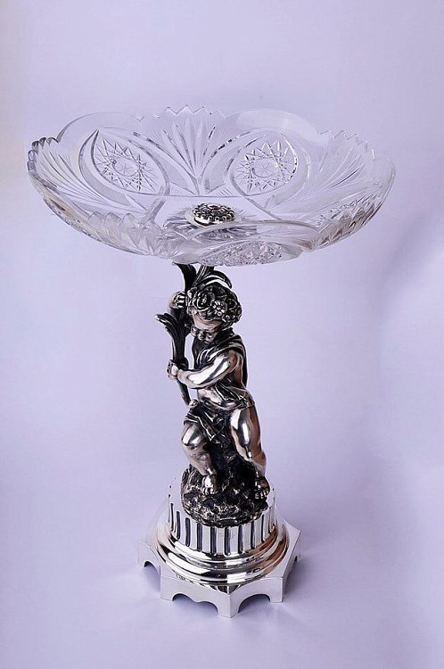 Ваза из хрусталя ручной работы Сер.11 от ювелирного магазина Оникс - 1