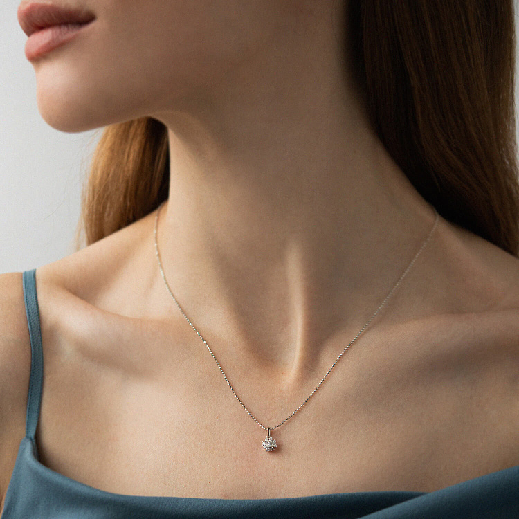 Золотая подвеска c бриллиантами пб0379cha от ювелирного магазина Оникс - 1