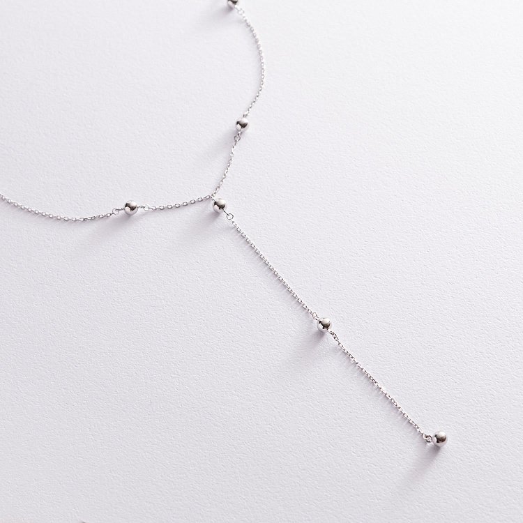 Колье "Шарики" в белом золоте кол01947 от ювелирного магазина Оникс