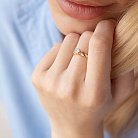 Помолвочное золотое кольцо с фианитом к07016 от ювелирного магазина Оникс - 3