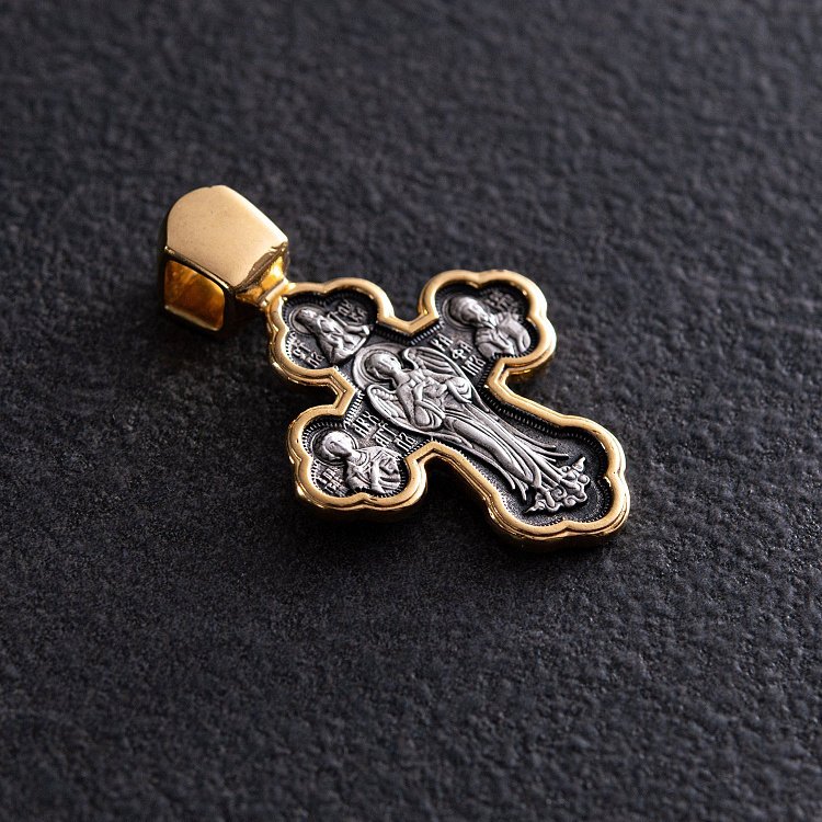 Православний хрест "Розп'яття. Рафаїл і святі цілителі" 131673 від ювелірного магазину Онікс - 2