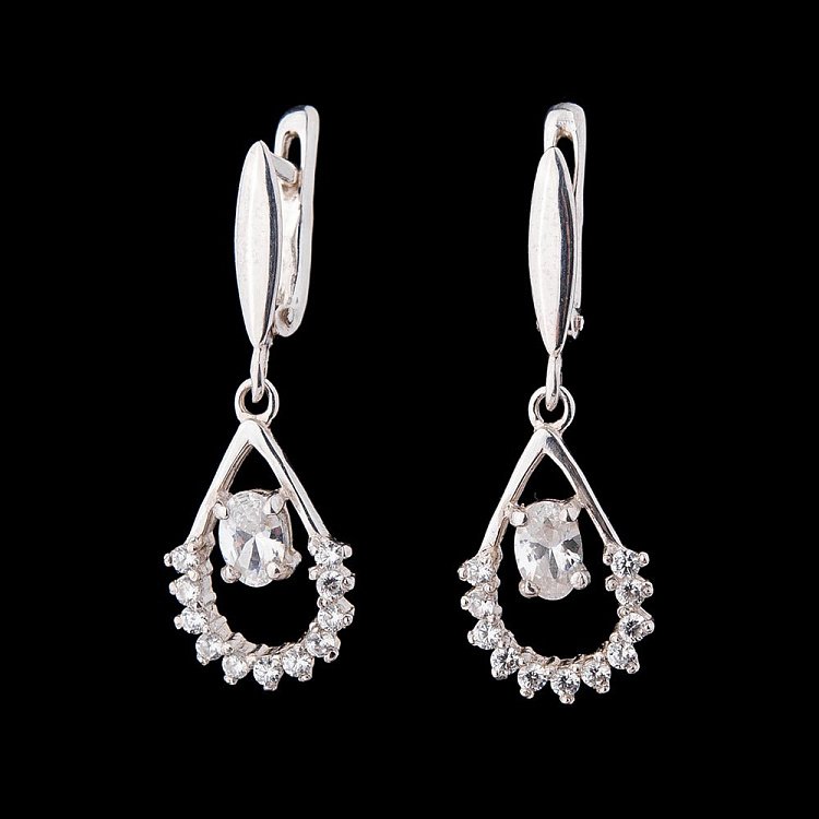 Серьги (фианит) 12794 от ювелирного магазина Оникс