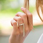 Серебряное кольцо с цепочками 112650 от ювелирного магазина Оникс