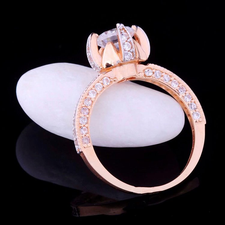 Заручальна каблучка (фіаніти) к01670 від ювелірного магазину Онікс - 2