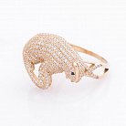 Золотое кольцо "Пантера с фианитами" к05010 от ювелирного магазина Оникс - 1