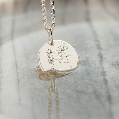 Серебряный кулон "Чувственная" 132724жен №4